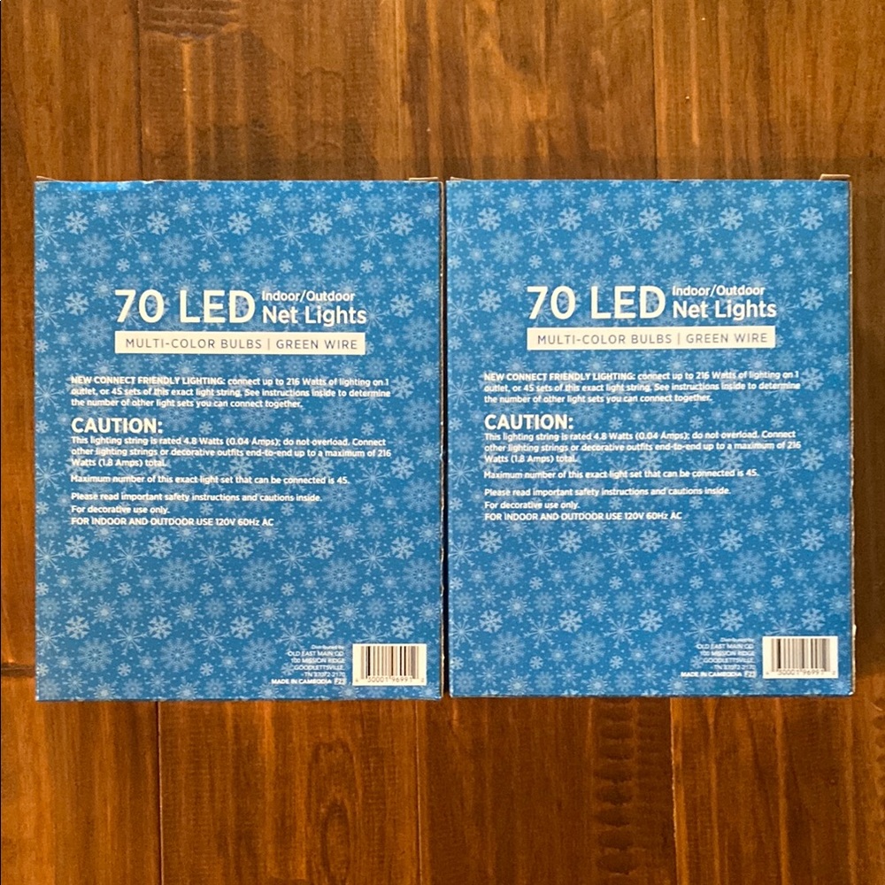 NIB LOT OF 2 Multi-Color LED Net Lights 70 LED by Holiday Style - Picture 4 of 7
